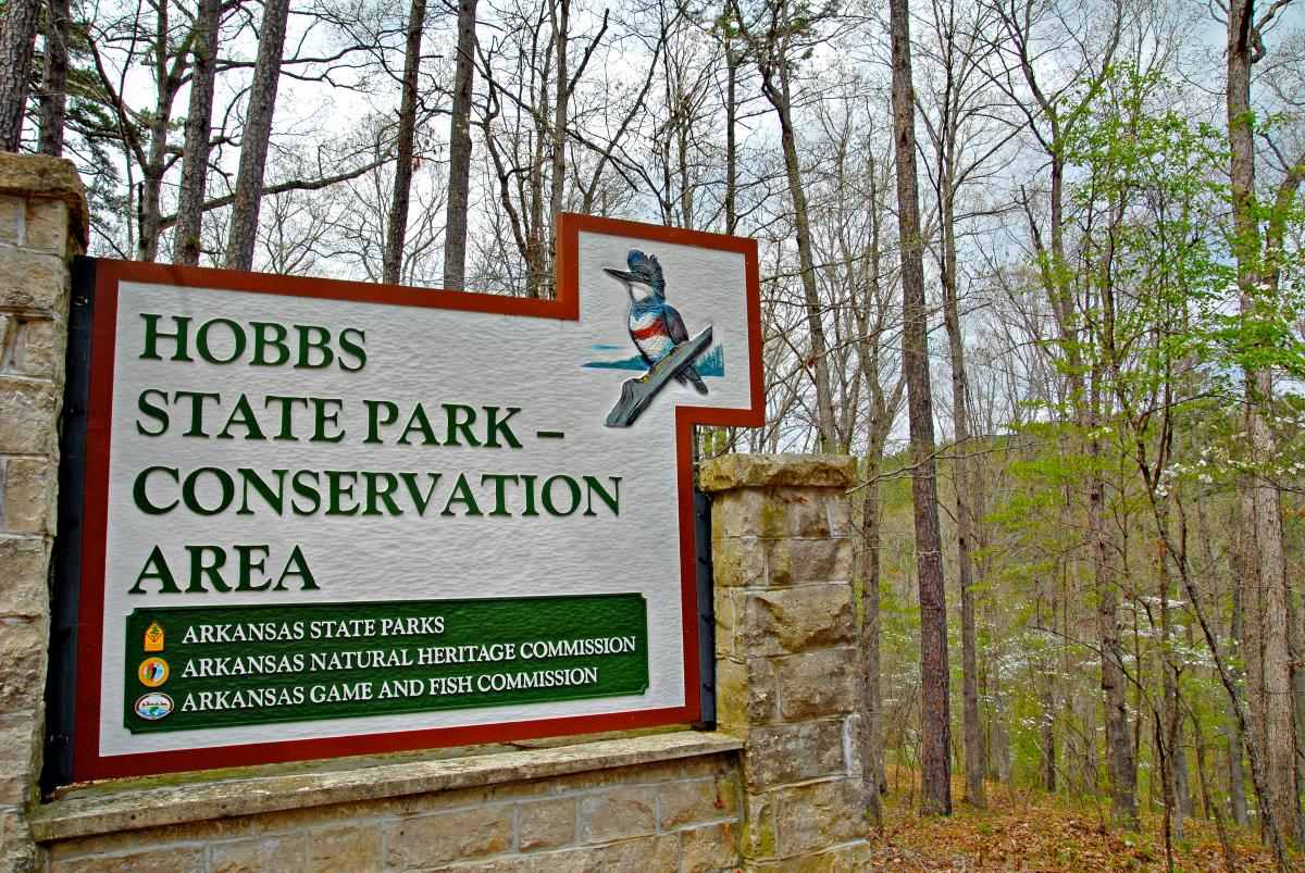 hobbs state park in the winter time.