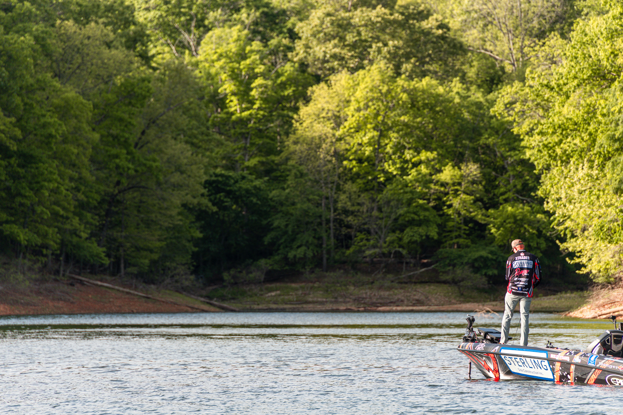 Man fishing on Beaver Lake