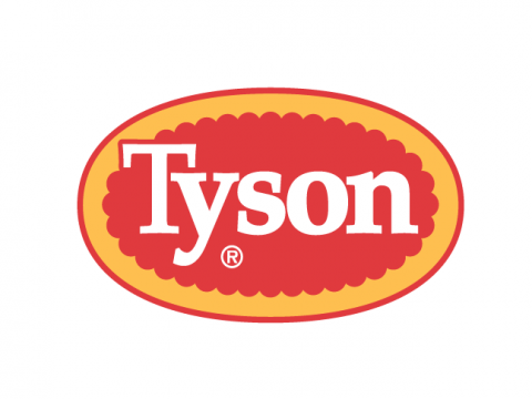 Red and yellow logo featuring the word "Tyson" in white text.