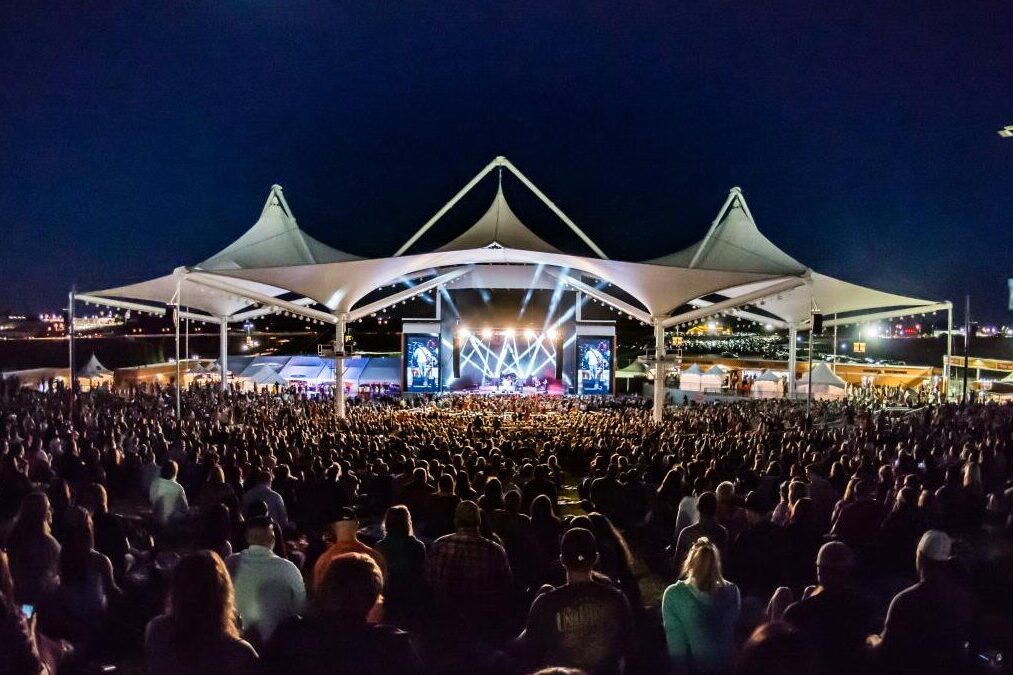 Our door concert venue at night