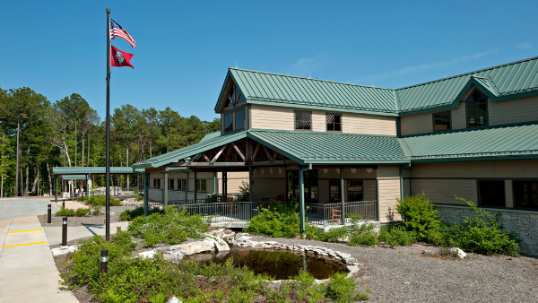 hobbs state park visitor center building entrance