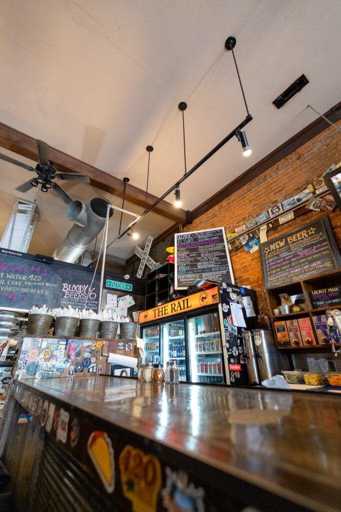 View from the bar at The Rail - A Pizza Company.