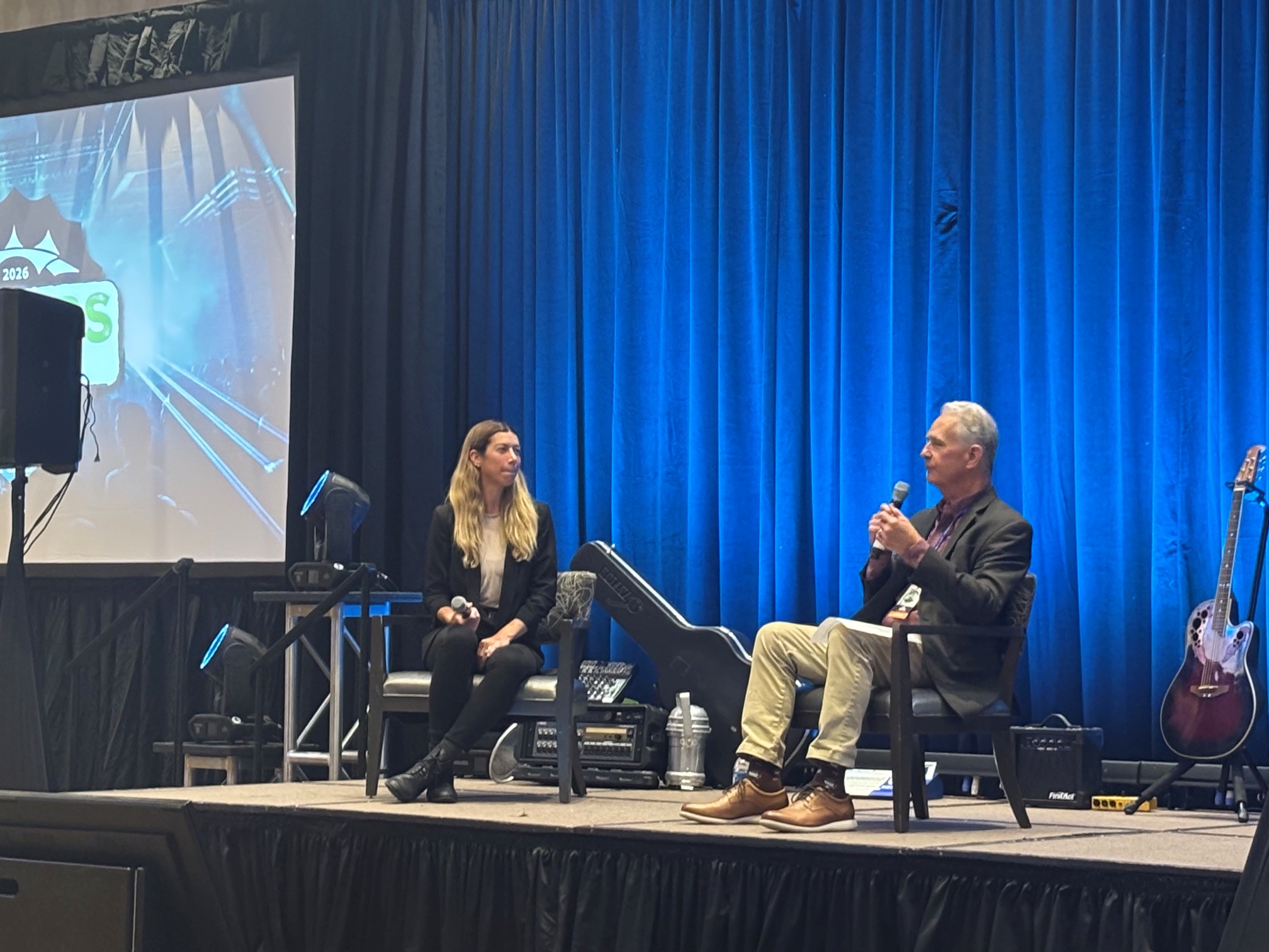 Andrea Allen of Onyx Coffee lab speaking onstage